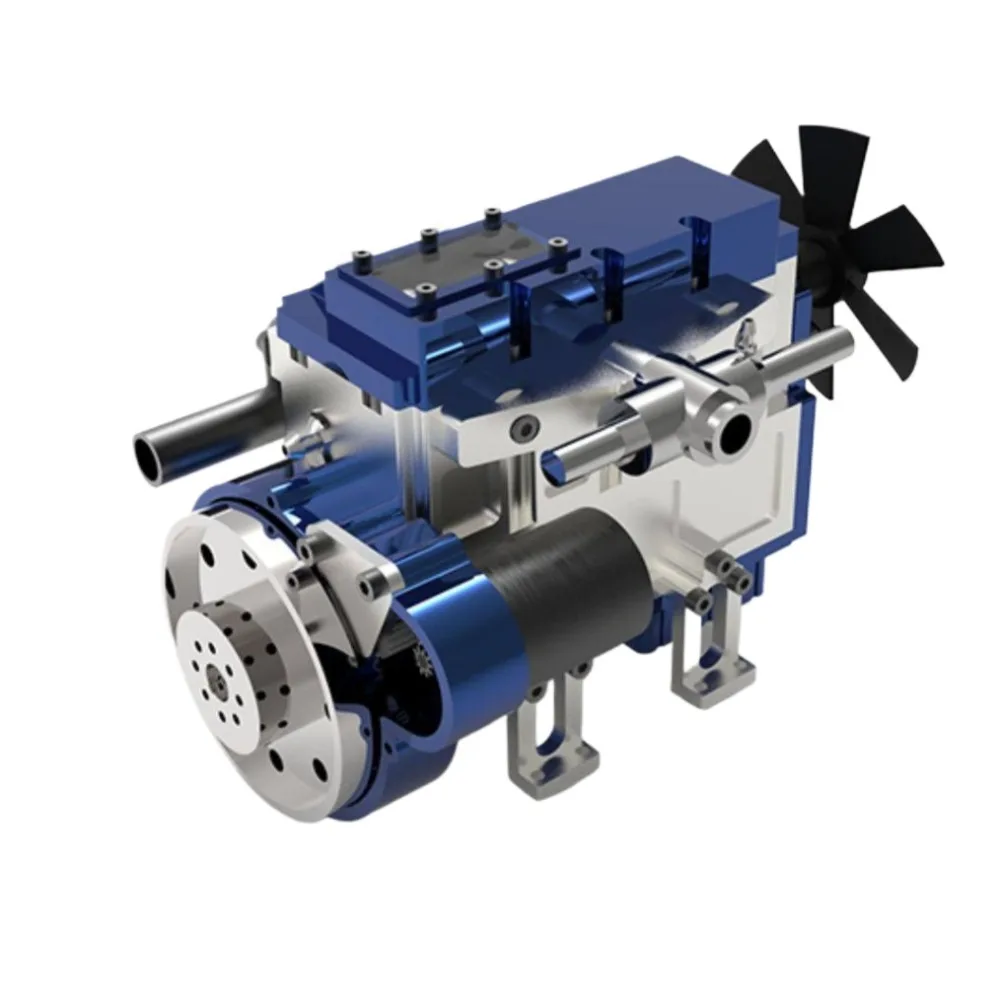 GSW4 Mini Four Cylinder Four Stroke Engine 17cc Internal Combustion Engine 0.9KW for 1:8 Scale Remote Control Car Engine Models