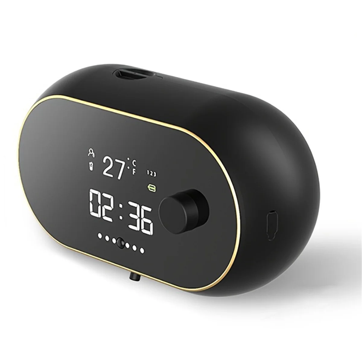 موزع صابون أوتوماتيكي جديد على الحائط قابل لإعادة الشحن، موزع صابون جل للحمام والمطبخ باللون الأسود