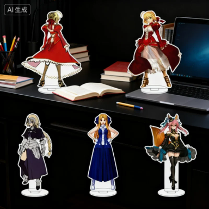 

Fate Animated cartoon characters Cosplay Characters Desktop model stand Ornament Collection Anime HD Acrylic stand standing 15CM