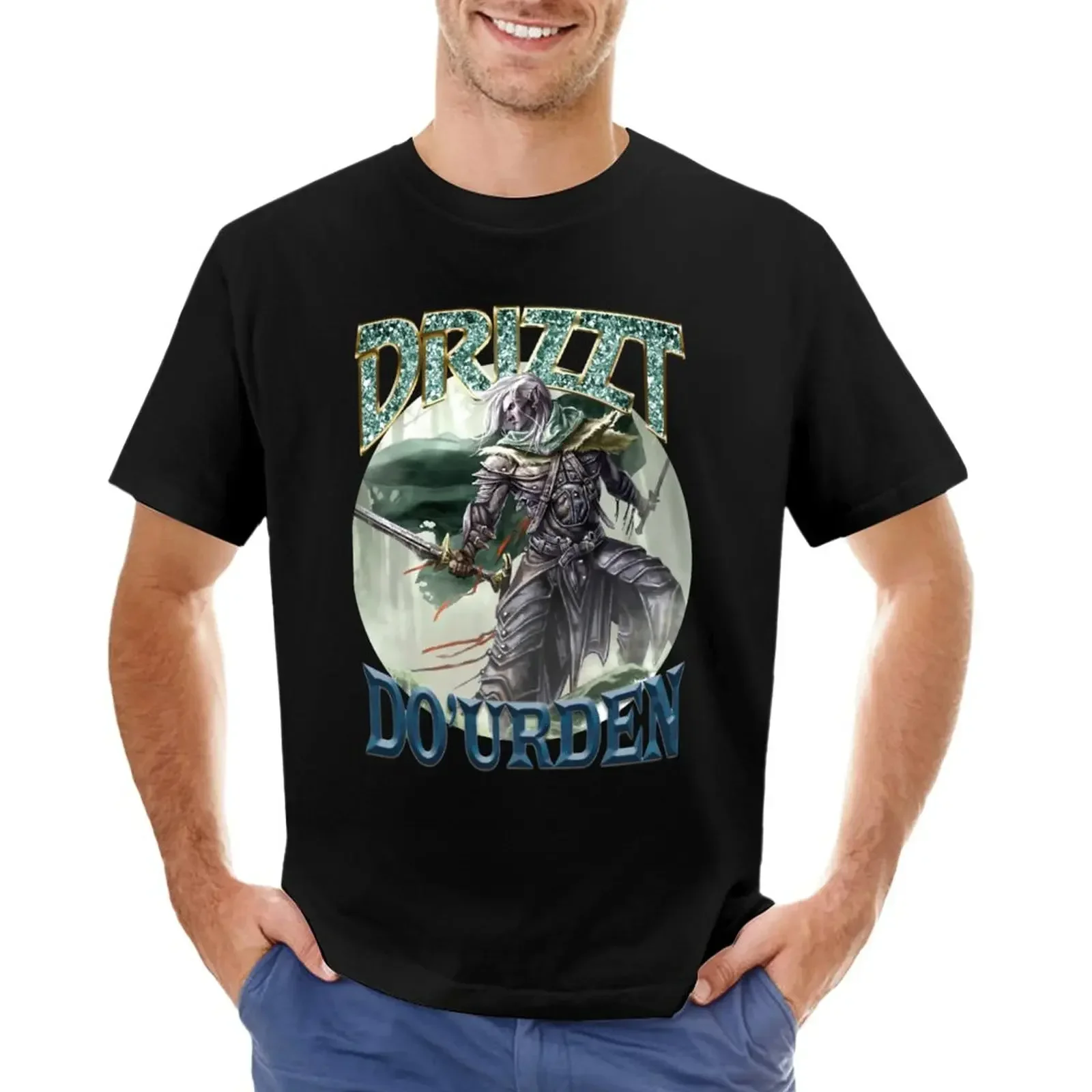 Drizzt Do&x27;Urden Rap Album Cover T-Shirt quick-drying summer top new edition mens t shirts casual stylish