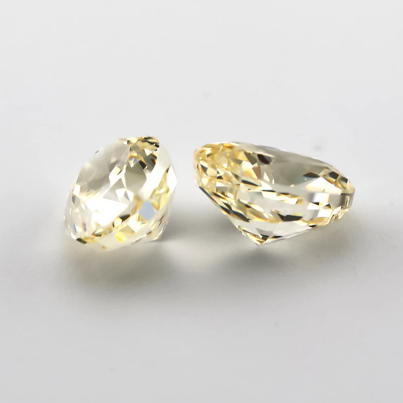 Size 6x8mm 05#Light Yellow Oval Crushed Ice Cut CZ Stone 5A Zircon Loose Cubic Zirconia Synthetic Gemstone For Jewelry Making