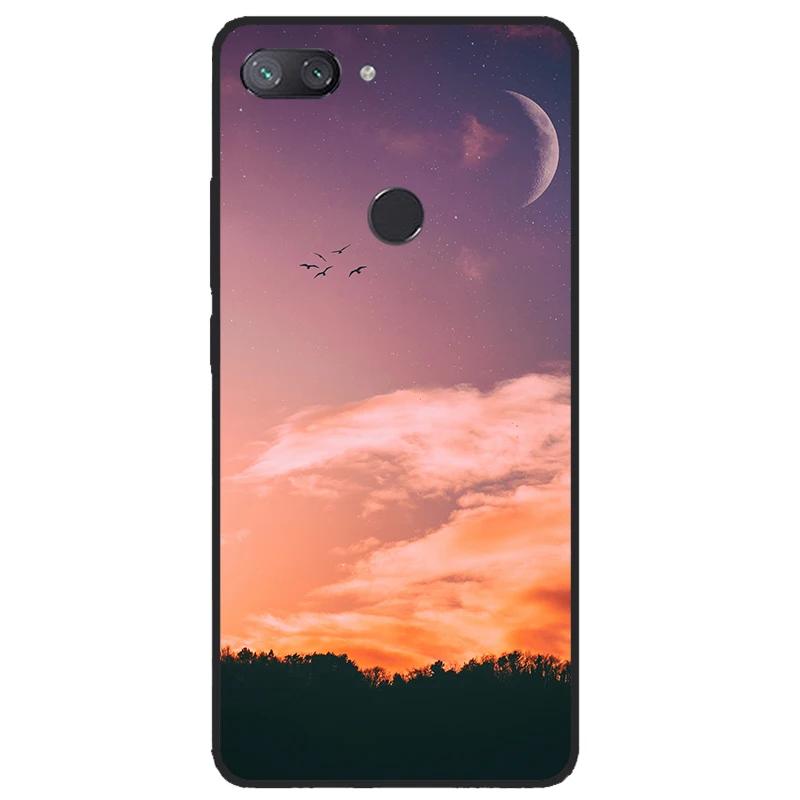 Soft Case For Xiaomi Mi 8 / Mi8 Pro / 8Lite Cover Cute Silicone Soft Black Covers for Xiaomi MI 8 Lite / 8SE SE Shockproof Capa