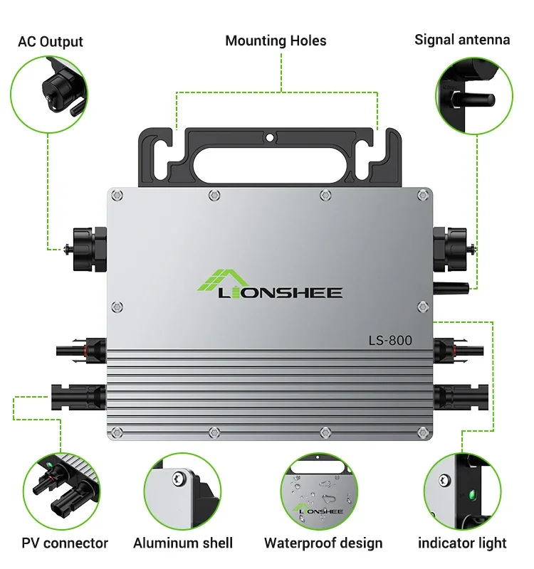 Eu Stock Micro Inverter 800 Watt Home Micro On Grid Invert Micro Solar Inverters for Balcony Photovoltaic solar panel