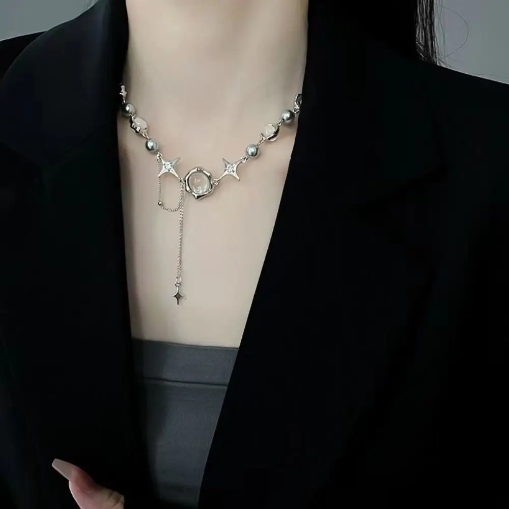 Ring Cross Pendant Fashion Design Korean Style Choker Women Jewelry Accessories Moon Stone Bracelet Exquisite Star Necklace