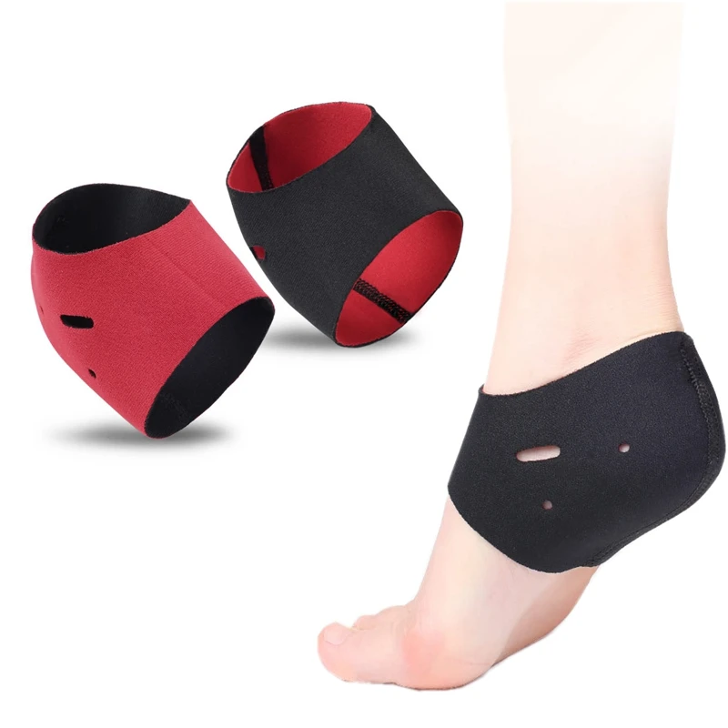 2 Stück Neue Warme Fersenpolster für Schuhe Fersenauflagen zur Linderung von Plantarfasziitis-Schmerzen Druckreduzierende Silikon-Socken Einlagen für Damen