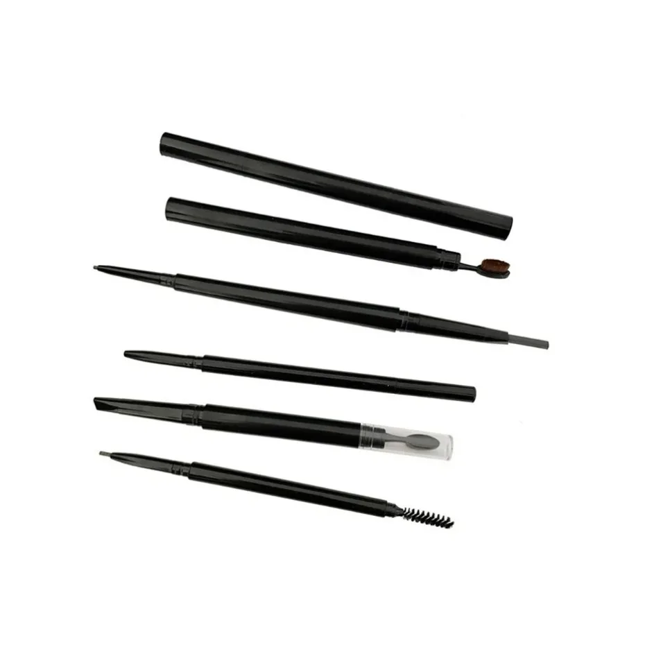 Vegan Makeup Double Ended Triangle Eyebrow Pencil with Brush Private Label Wholesale Custom Logo Long Lasting Eye Brow Pencil