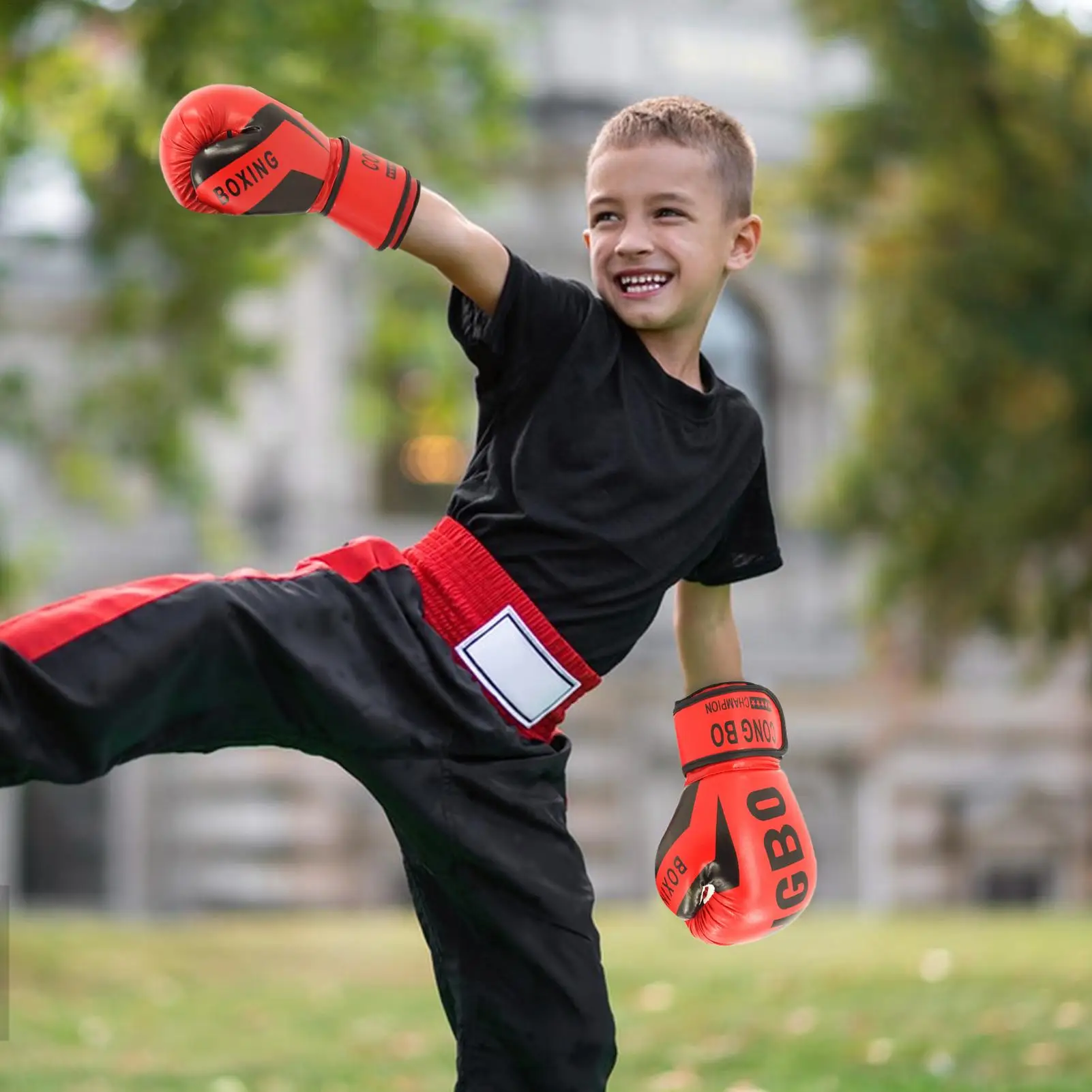 1 Paar Boxhandschuhe für Kinder aus Leder – Trainingshandschuhe für Kampfsport und gesunde Übungen – Handschutz