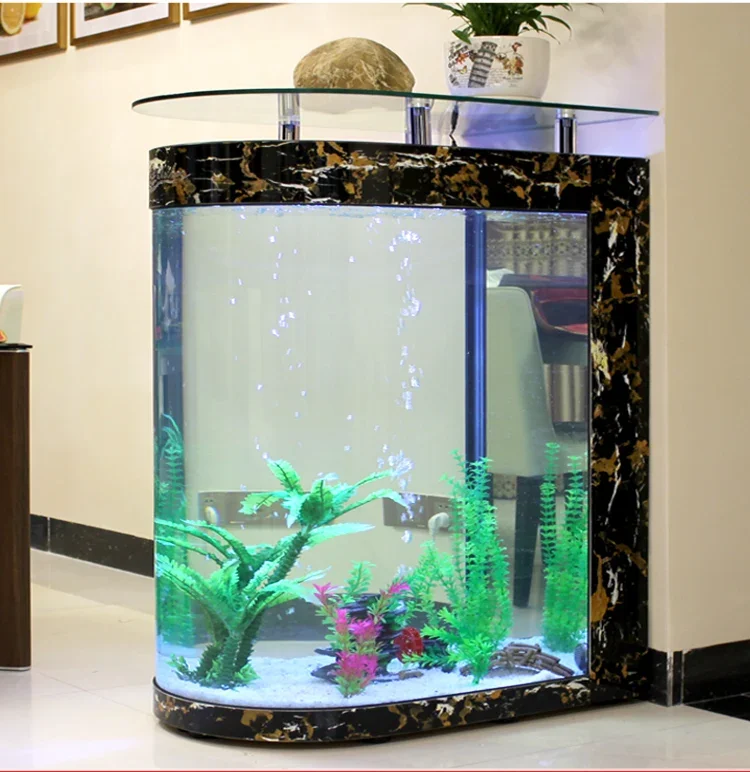 Transparent large acrylic aquarium dining table fish tank for sale Bullet