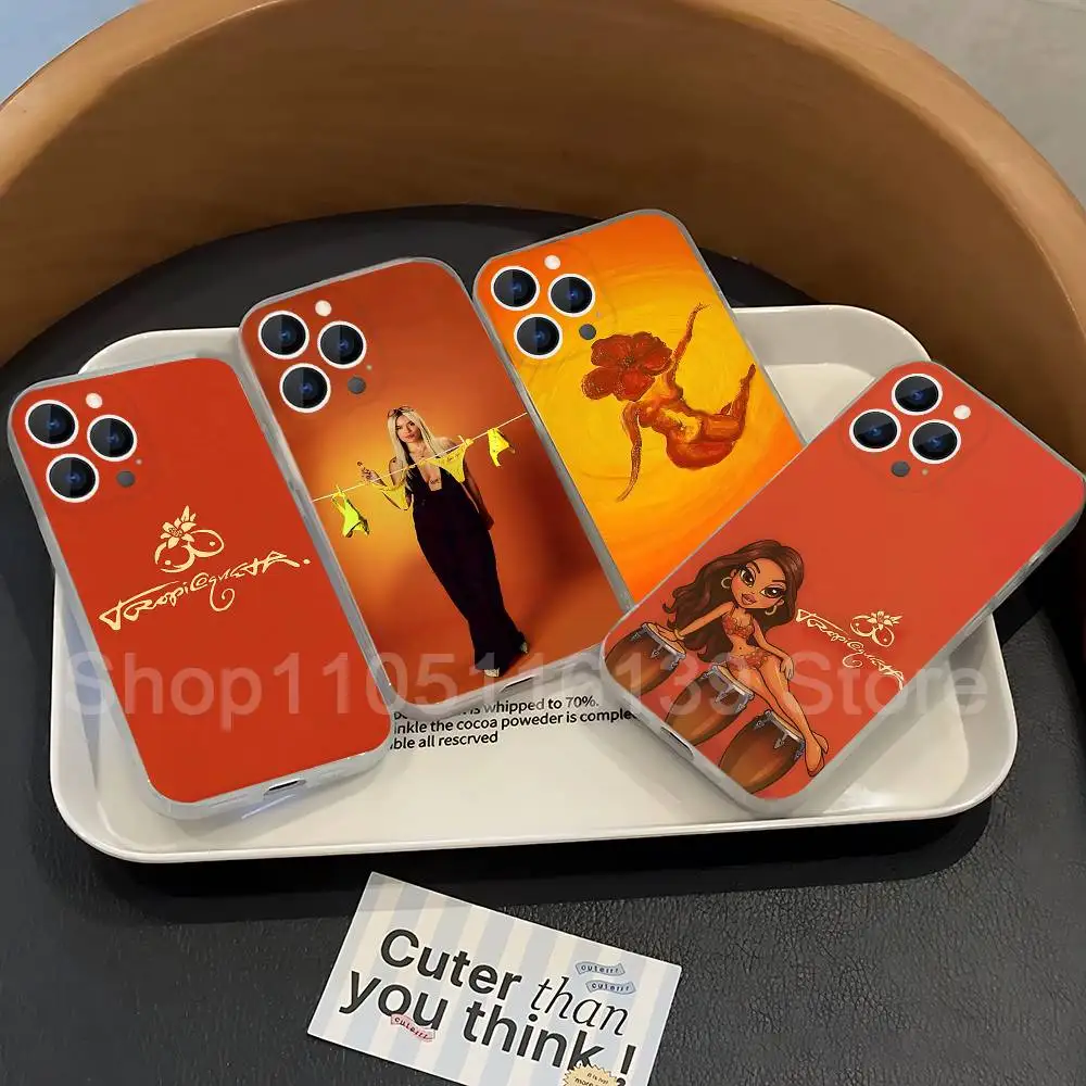 

K-Karol G Tropicoqueta Phone Case For iPhone 17,16,15,14,13,12,11 Pro,Max,Plus,X,XS,XR,SE4,E Mini Transparent Soft Cover