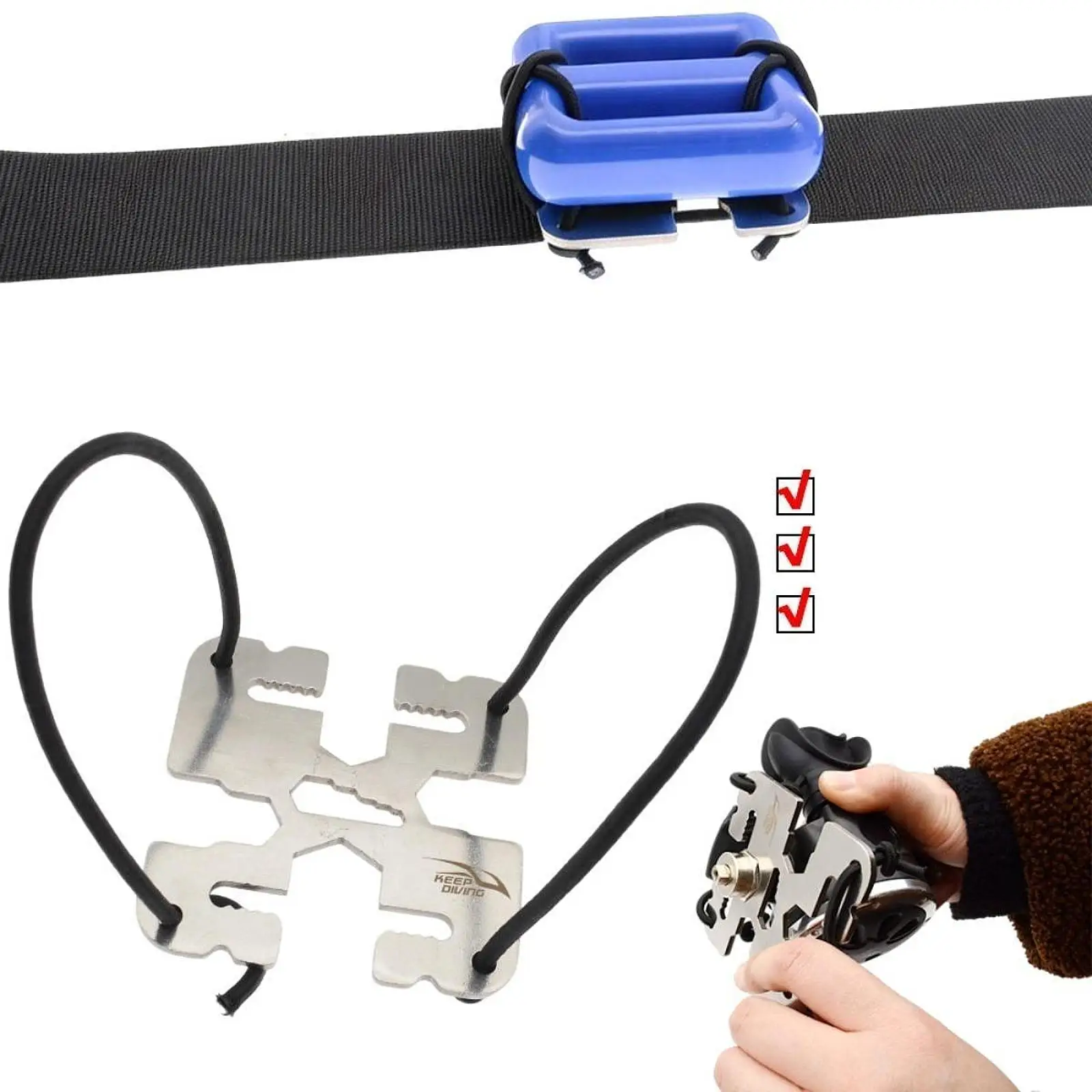

Крепление для грузил для дайвинга, нержавеющая сталь, с креплением на ремне, для ремонта аксессуаров для подводного плавания и регулировки снаряжения