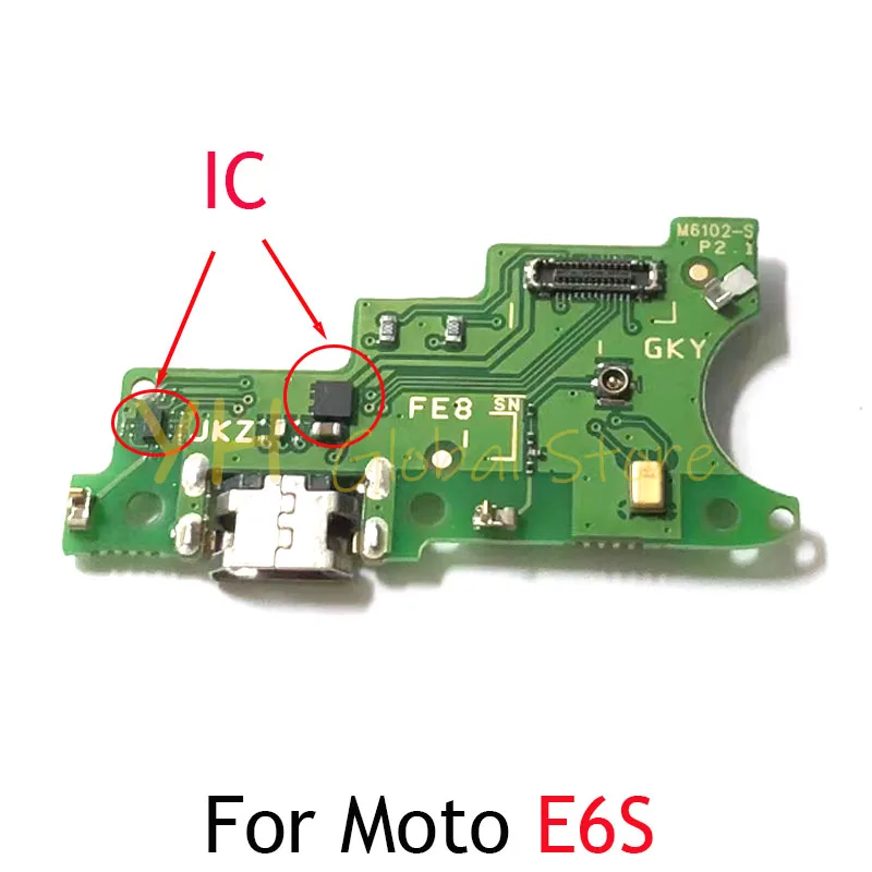 For Motorola Moto E6S E6i USB Charging Dock Connector Port Board Flex Cable Repair Parts