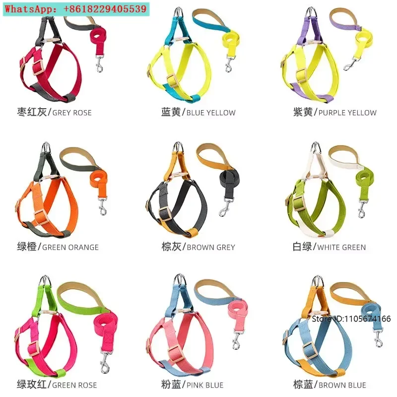 Chest strap leash walking chain for small medium large dogs