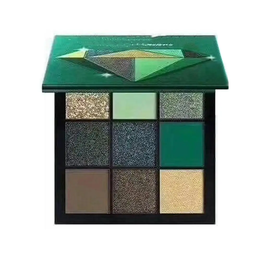 Tavolozza di ombretti a 9 colori Tavolozza di trucco combinato con diamante terrestre opaco Tavolozza di trucco imitazione per principianti Colore a lunga durata Rubino/Topazio