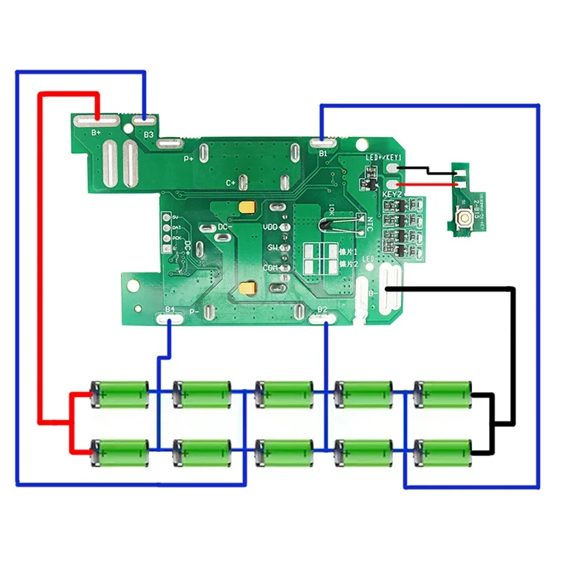 BL1830 DC wejście obudowa baterii litowej obudowa obudowa PCB płytka ochronna dla Makita 18V 6.0Ah etykieta BL1860 akumulator litowo-jonowy