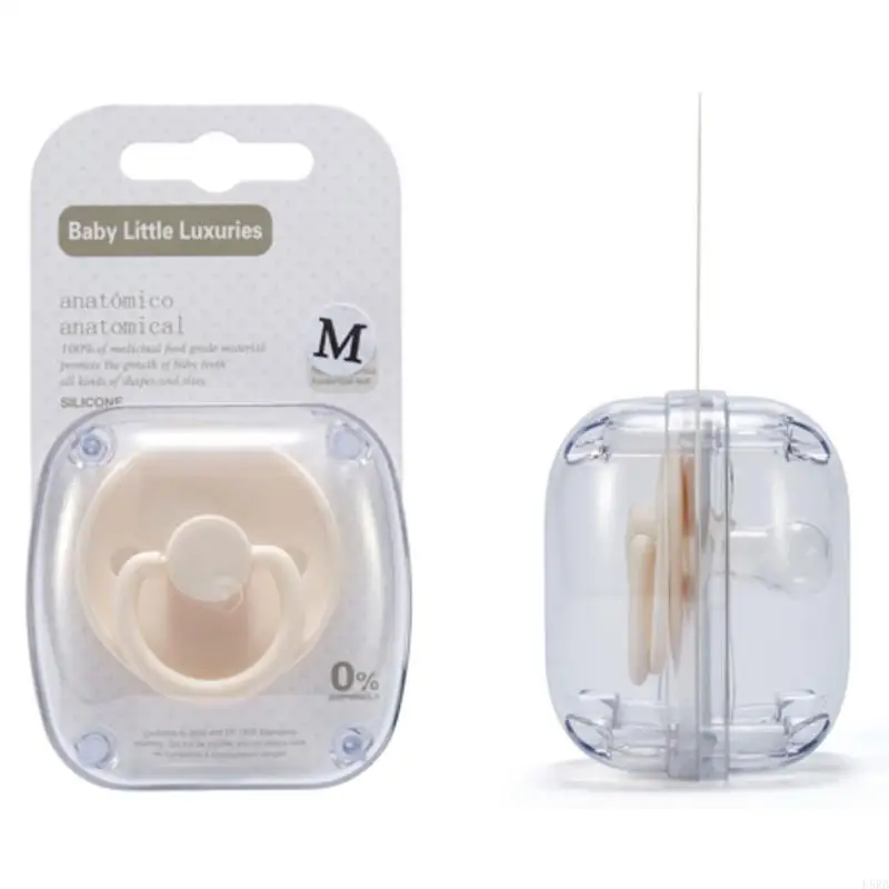 لهاية سيليكون للأطفال من الفئة الغذائية خالية من مادة BPA بعمر 6-18 شهرًا للأطفال البنات والأولاد النعسان في الهواء الطلق مصاصة #4