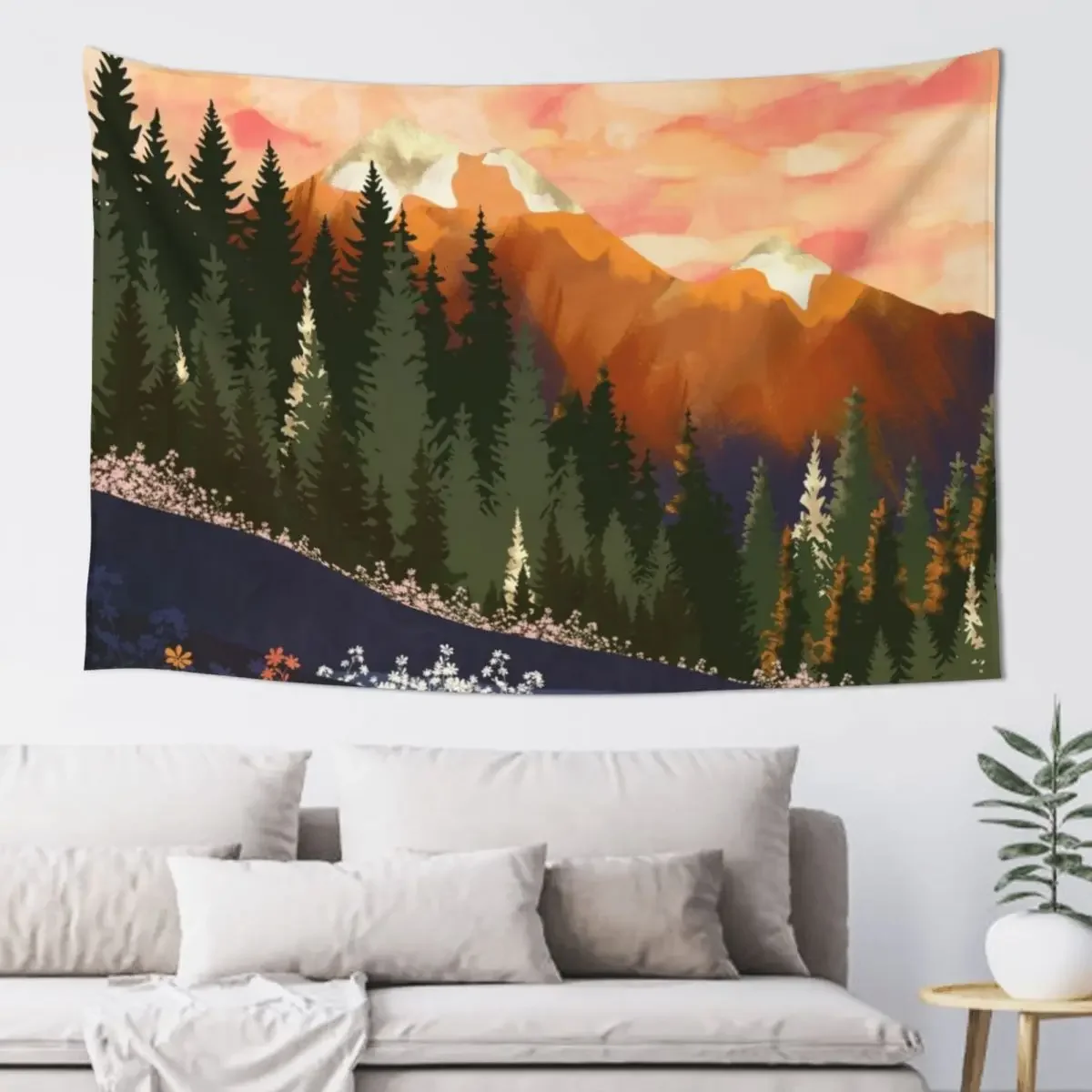 

Mountain Dusk Tapestry Wall Tapestries Home Decorations Wallpaper Bedroom Tapestry