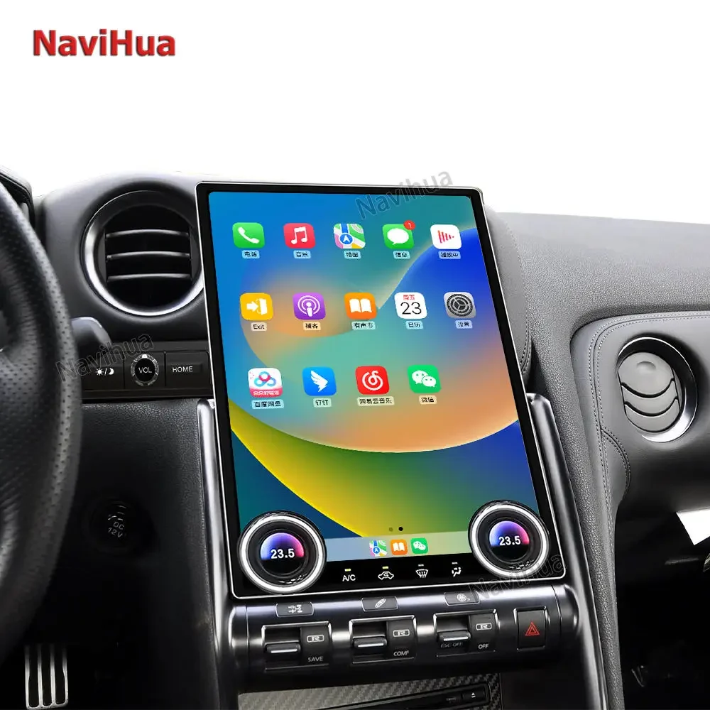 

NaviHua Новинка: 14,6-дюймовая автомагнитола Android с GPS-навигацией и мультимедиа для Nissan GTR 2007-2022, автомобильный стерео DVD-плеер