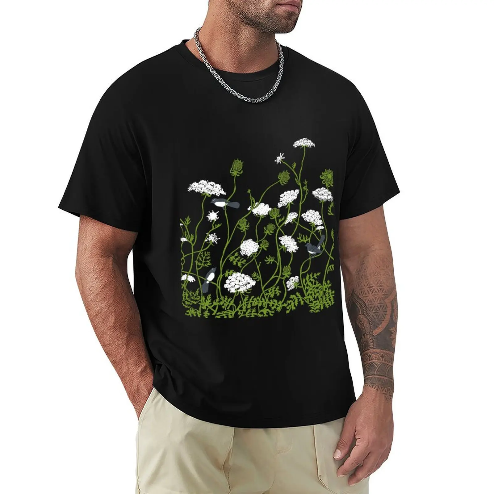 

Queen Anne Lace T-Shirt graphic t shirts Personalized t-shirt plain t shirts men