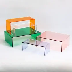 Acrylic Storage Rack Desktop Display Rack U-Shaped Color Transparent Acrylic Photography Background Decoration Props