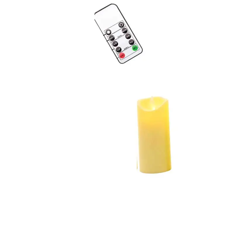 1 or 2 Pieces Remote Control Christmas Dancing Flame LED Candles,Battery Operated Flameless Pillar Candle Light