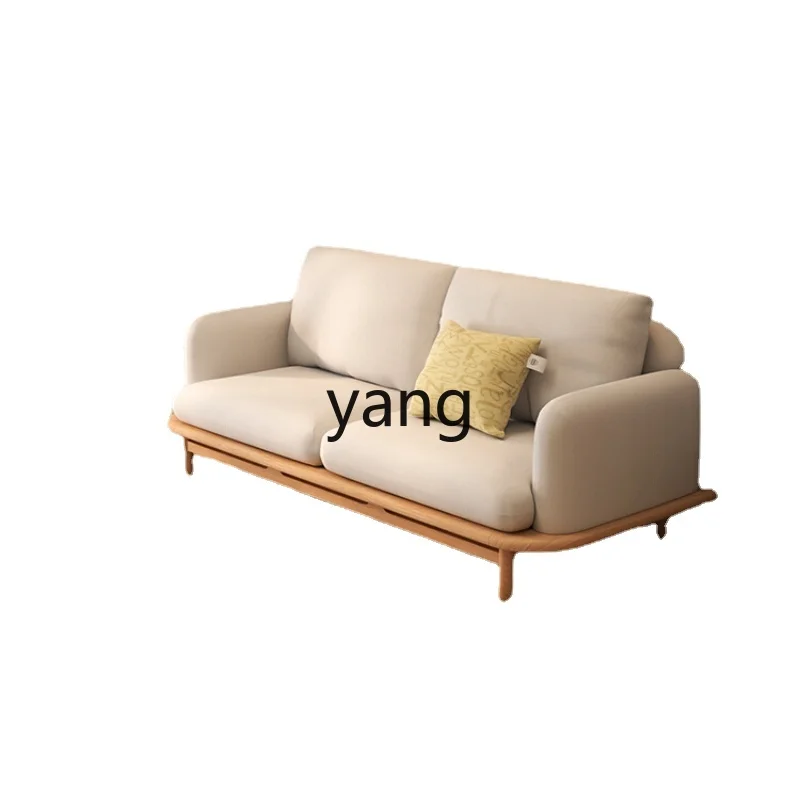 

LMM Fabric Sofa Living Room Small Apartment Cream Style Simple Modern