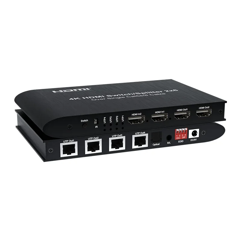 SOFLY HDMI Switcher Splitter 2x6 HDMI Splitter Extender 2 in 6 out Video Switcher