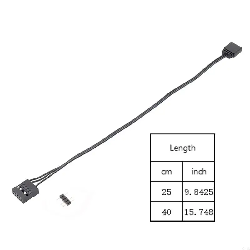 Q84A 3Pin 5V 25/40cm Máy tính mạch chủ Giao diện với Cáp mở rộng nam 3Pin