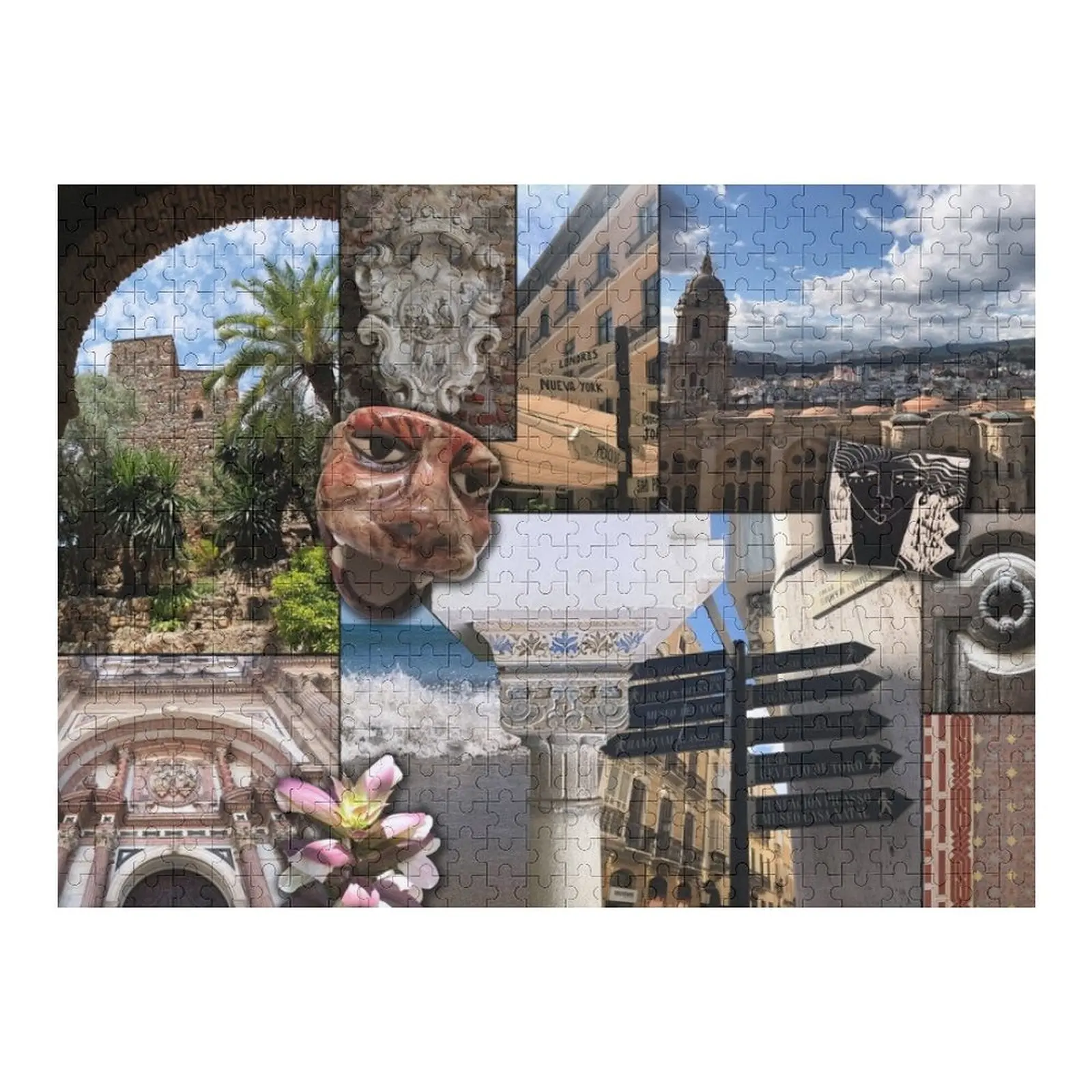 

Malaga Spain Jigsaw Puzzle Personalized Gift Baby Wooden Puzzle