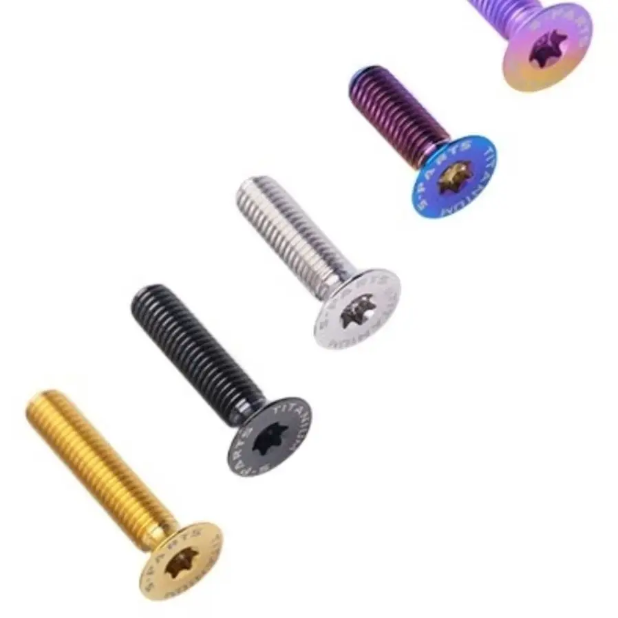 

Цветные винты-болты Torx T40 с плоской потайной головкой из титанового сплава TC4 GR5, M8 x 16, 20, 25, 30, 35, 40, 45, 50, 55, 60, 85 мм, для велосипедов и мотоциклов