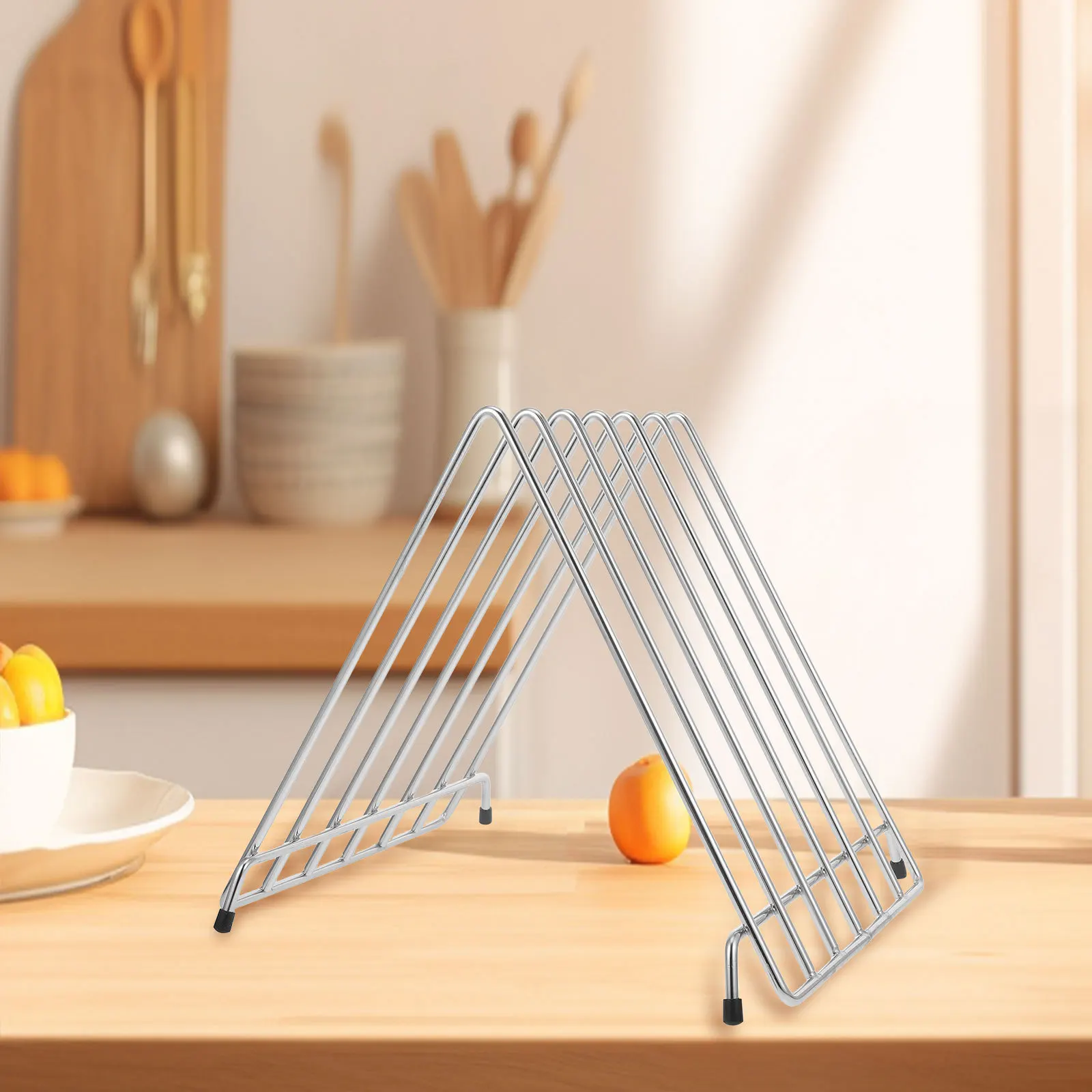 

1Pcs Stainless Steel Cutting Board Holder Kitchen Organizer Hollow Storage Rack for Drying Chopping Boards Chopping Board Stand
