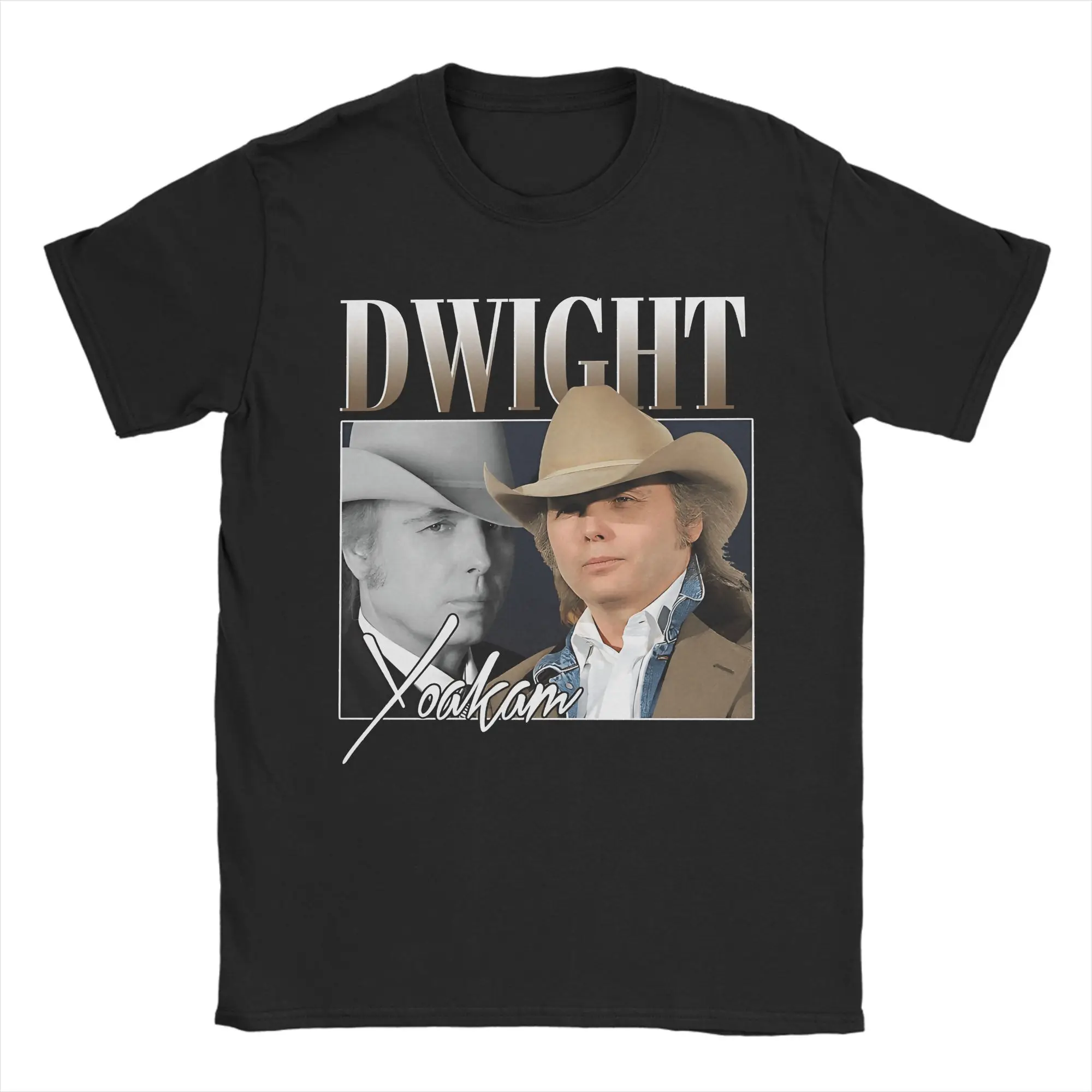 

Мужская футболка Dwight Yoakam, хлопковая повседневная футболка с круглым вырезом, футболки с короткими рукавами, одежда больших размеров