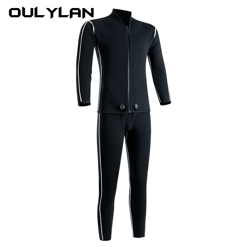 3/5MM Split Diving Suit Men Women Cold-Proof Scuba Spearfishing Snorkeling Surfing Swimsuit Winter Thermal 2 Pieces Wetsuit