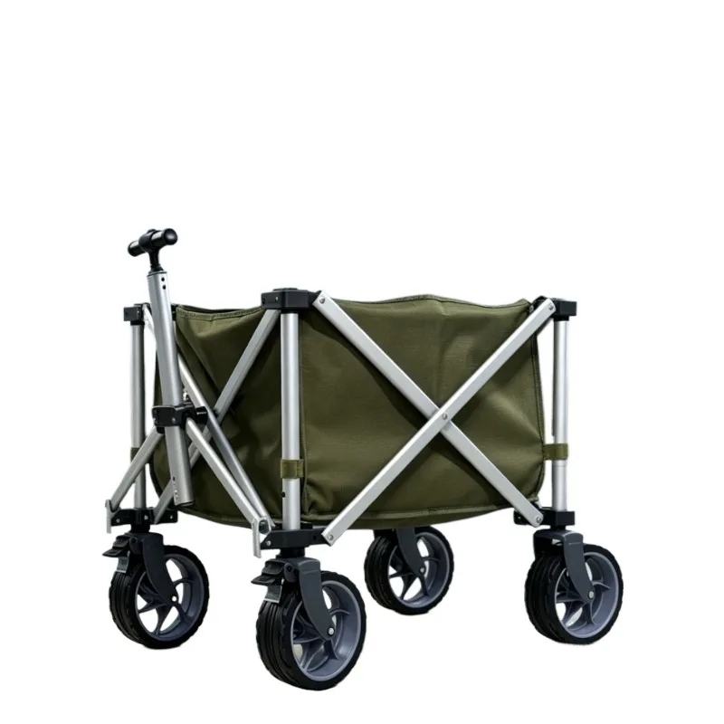 For Q1 Small Pull Cart: Camper Van, Light and Portable for Daily Travel, Aluminum Alloy Foldable
