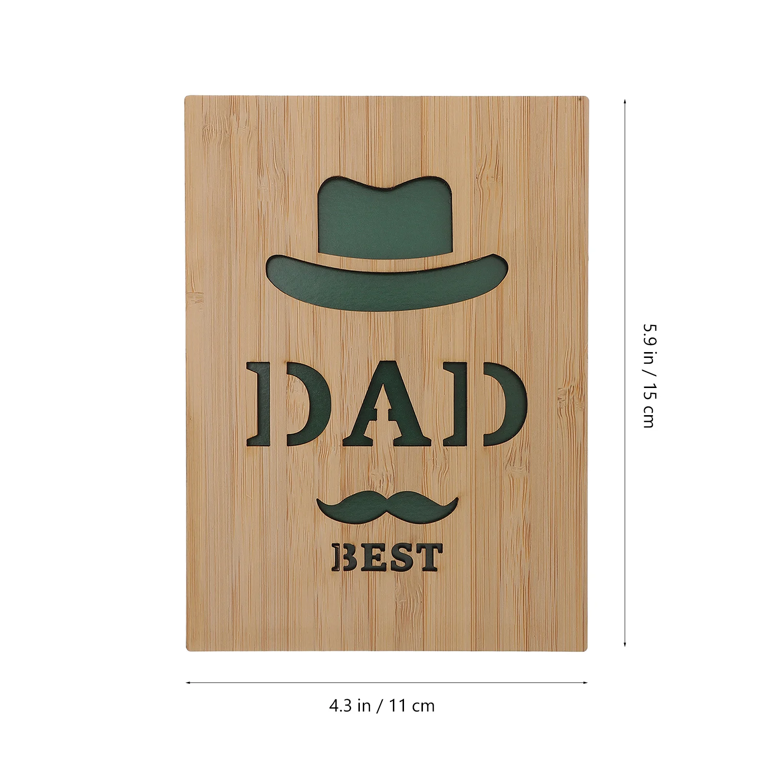 Wood Fathers Day Blessing Card Classic Lightweight Portable Wooden Greeting Card for Father Creative Craftsmanship Unique Design