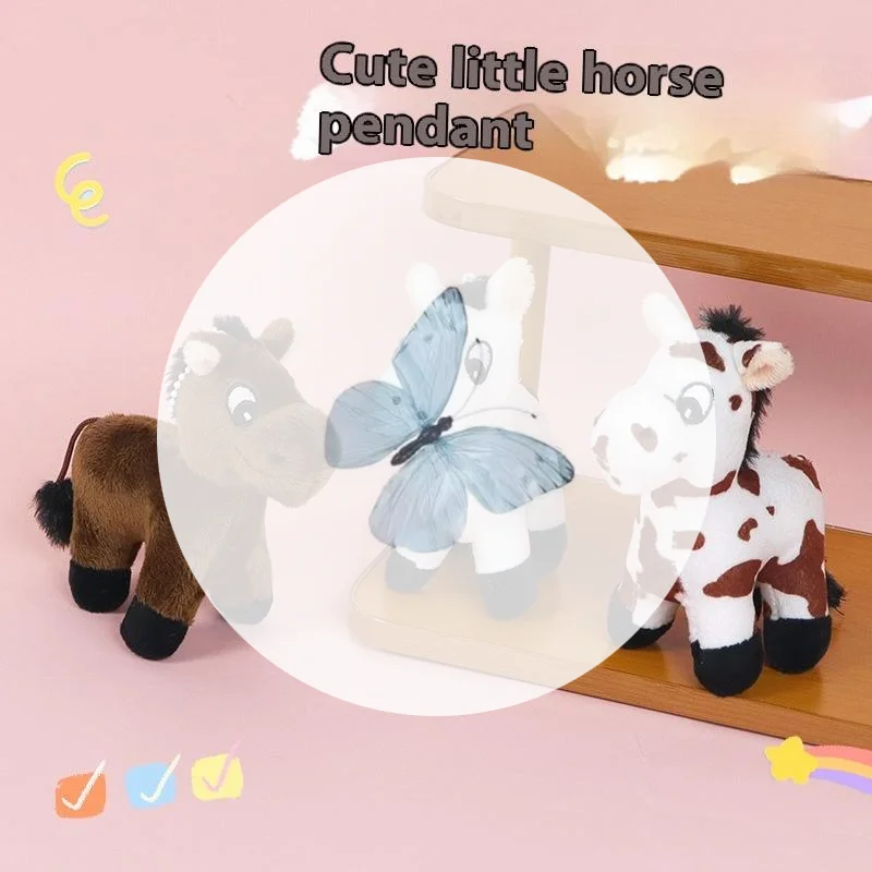 

Милый мультяшный пони, плюшевое украшение, кулон, брелок, кавайный пони, орнамент, мягкая кукла, игрушки, рюкзак, подвеска, аксессуары, подарки