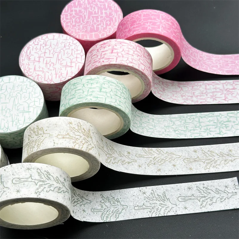 Ins coreano decorativo Washi Tape manuale diario Scrapbooking Collage Star Sparkling Pinaster Sticker Roll cancelleria scolastica