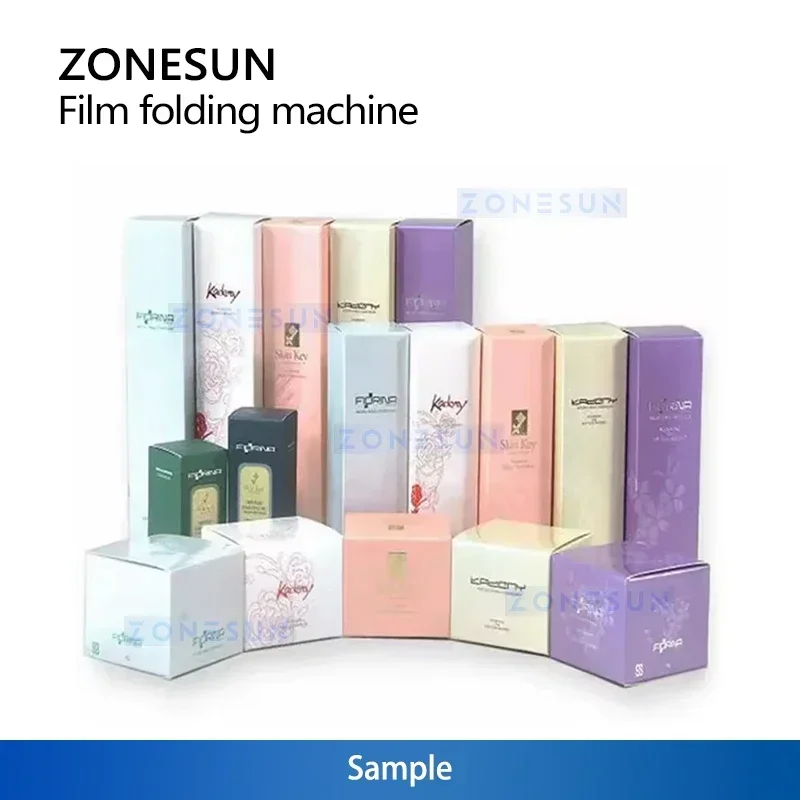 Macchina avvolgitrice semiautomatica per scatole di profumo Zonesun a 2 lati ZS-A3DP1