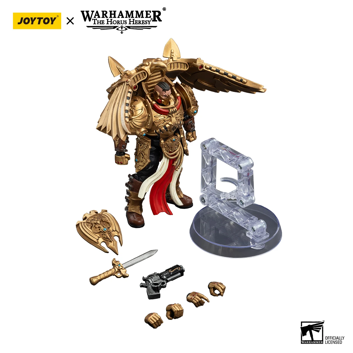 [W przedsprzedaż] JOYTOY 1/18 Warhammer 30K figurka Legio Custodes Custodian Venatari Squad 3 szt. Model zabawka prezent