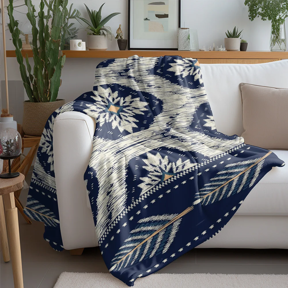 Boho Ethnic Kilim Style Cotton Blanket Throw Rug Nordic Geometric Pattern Sofa Bed Decorative Throw Blanket