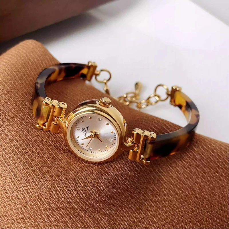 2024 New Luxury Amber Bracelet Small Dial Women's Quartz Watch Bracelet Gift Watches for Women  Relojes Para Mujer