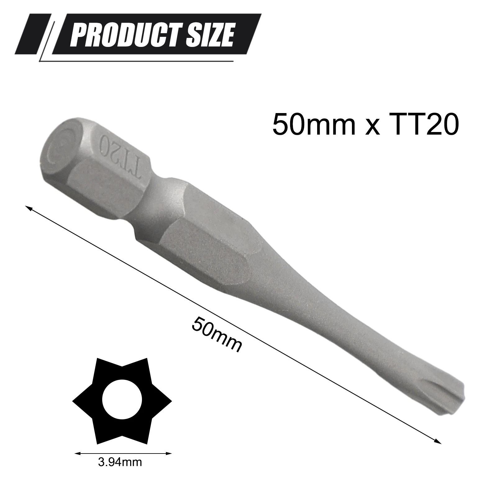 50mm Magnetic Torx Screwdriver Bit T6 T7 T8 T15 T20 T25 T27 T30 T40 For Pneumatic Electric Screwdrivers Power Tool Accessory