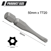 50mm Magnetic Torx Screwdriver Bit T6 T7 T8 T15 T20 T25 T27 T30 T40 For Pneumatic Electric Screwdrivers Power Tool Accessory