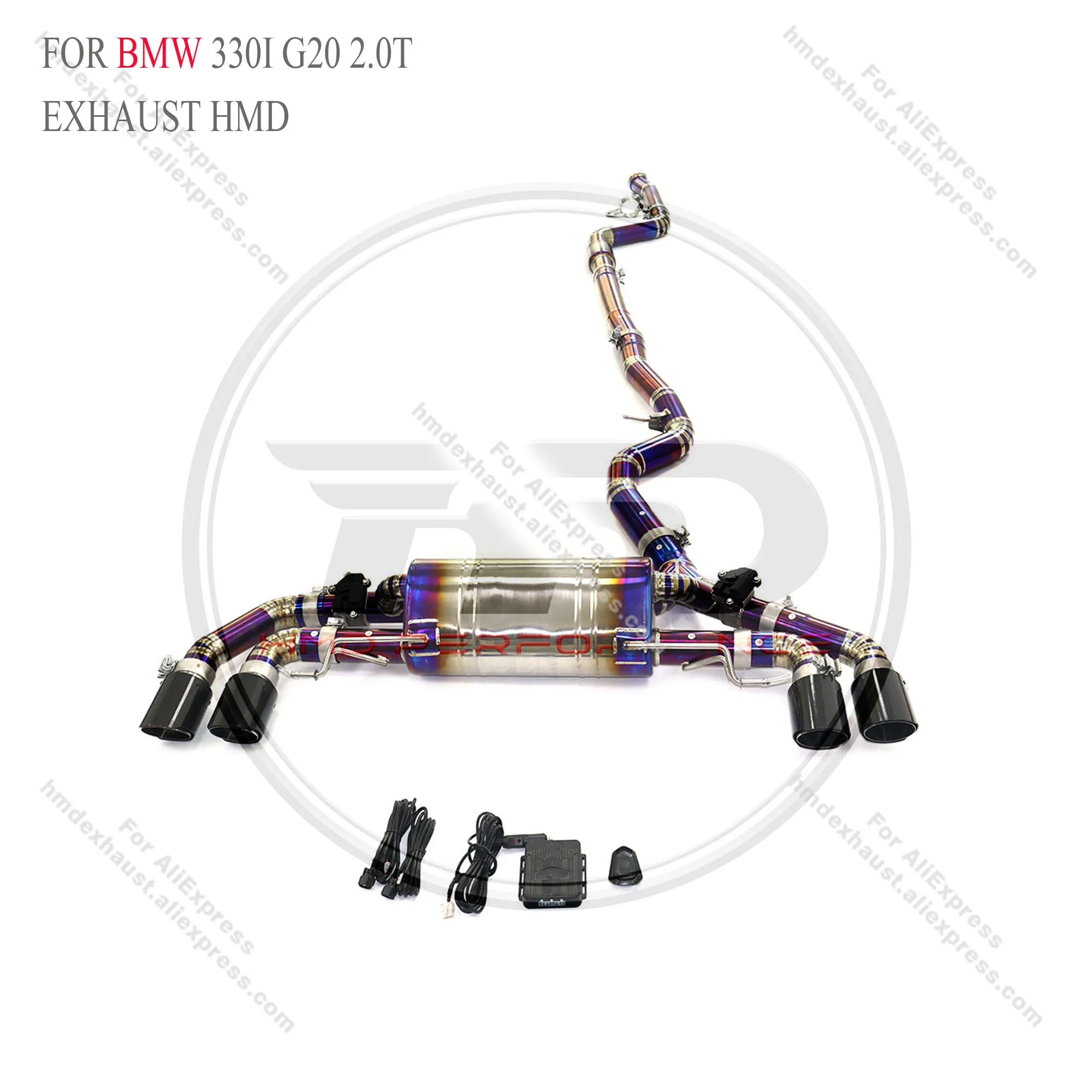 

HMD Titanium Catback Exhaust for BMW 330i G20 2.0T – lightweight performance system, TUV-certified with quality certificate