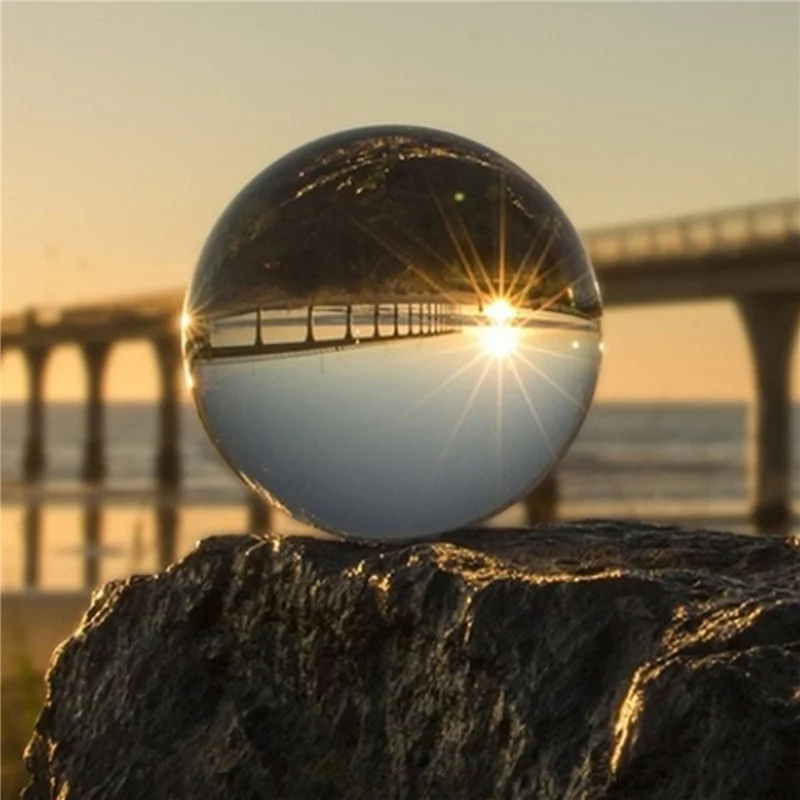 

ABVT-3Pcs 40Mm Clear Glass Crystal Ball Healing Sphere Photography Props Gifts