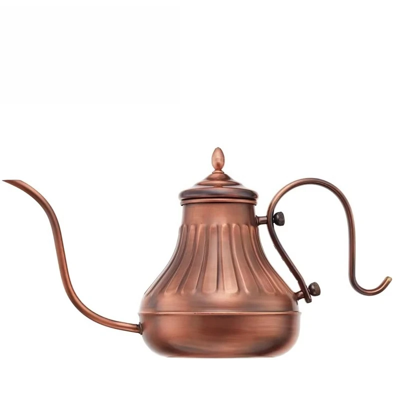 

Drip Filter Copper Coffee Pot Hand Brewed Coffee Handmade Fine Mouth Pot 900ML