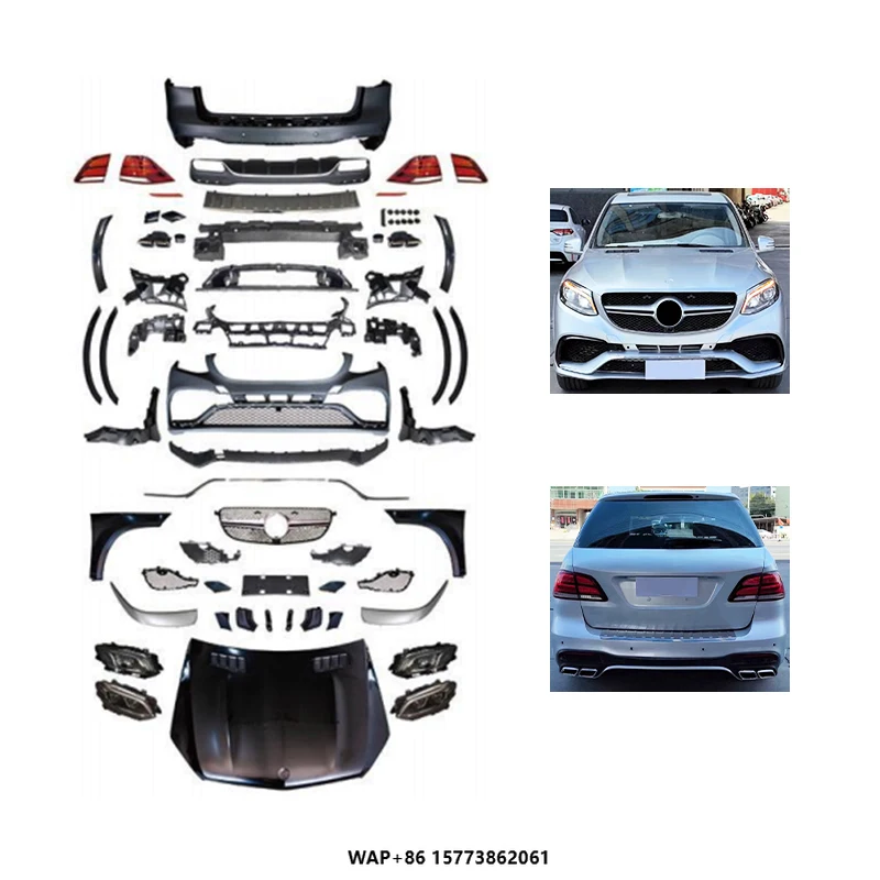 

ML W166 2011-2015 Upgrade to GLE W166 Front Bumper and Rear Bumper Body Kit Suitability for AMG-Style Lossless Edition Body Kit