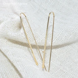 925 Silver Earrings Gold Filled Drop Earrings Handmad Gold Wrap Oorbellen Minimalist Brincos Boho Earrings For Women