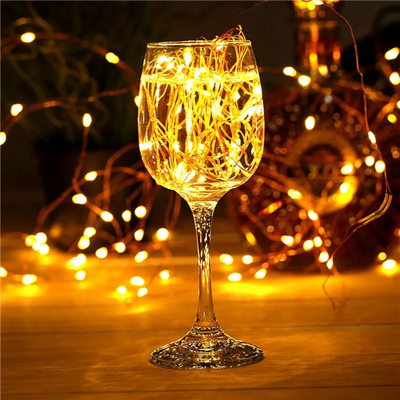 LED Fairy Lights USB Remote Control Holiday Garland Wedding Copper/Silver Wire String Lamp Bedroom Decoration for Christmas Tree