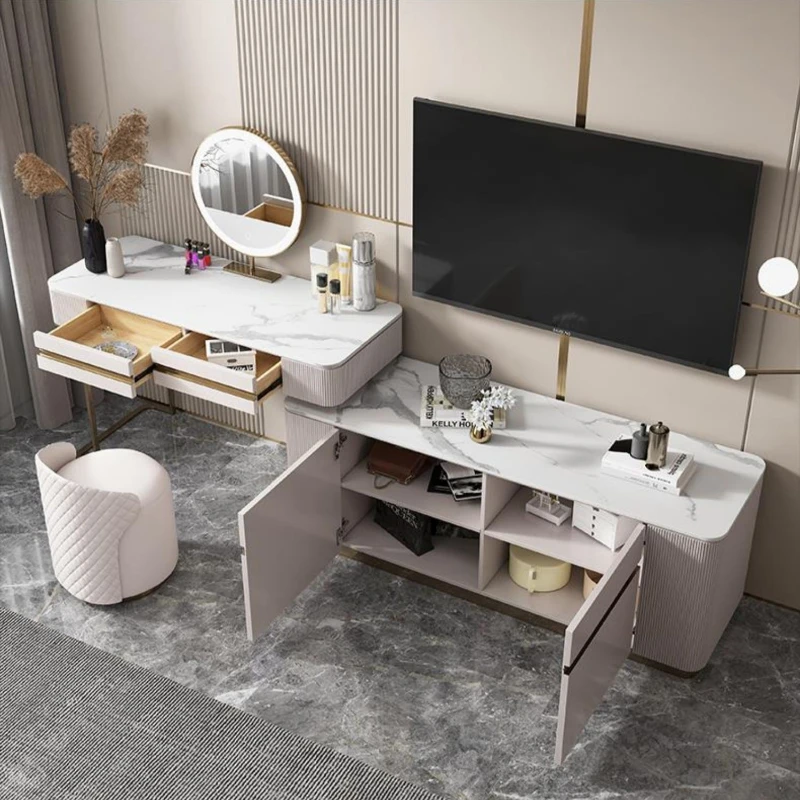 Vanity Storage Dressers Nordic Mirror Console Computer Desk Makeup Table Mobile Muebles Para Dormitorio Bedroom Furniture