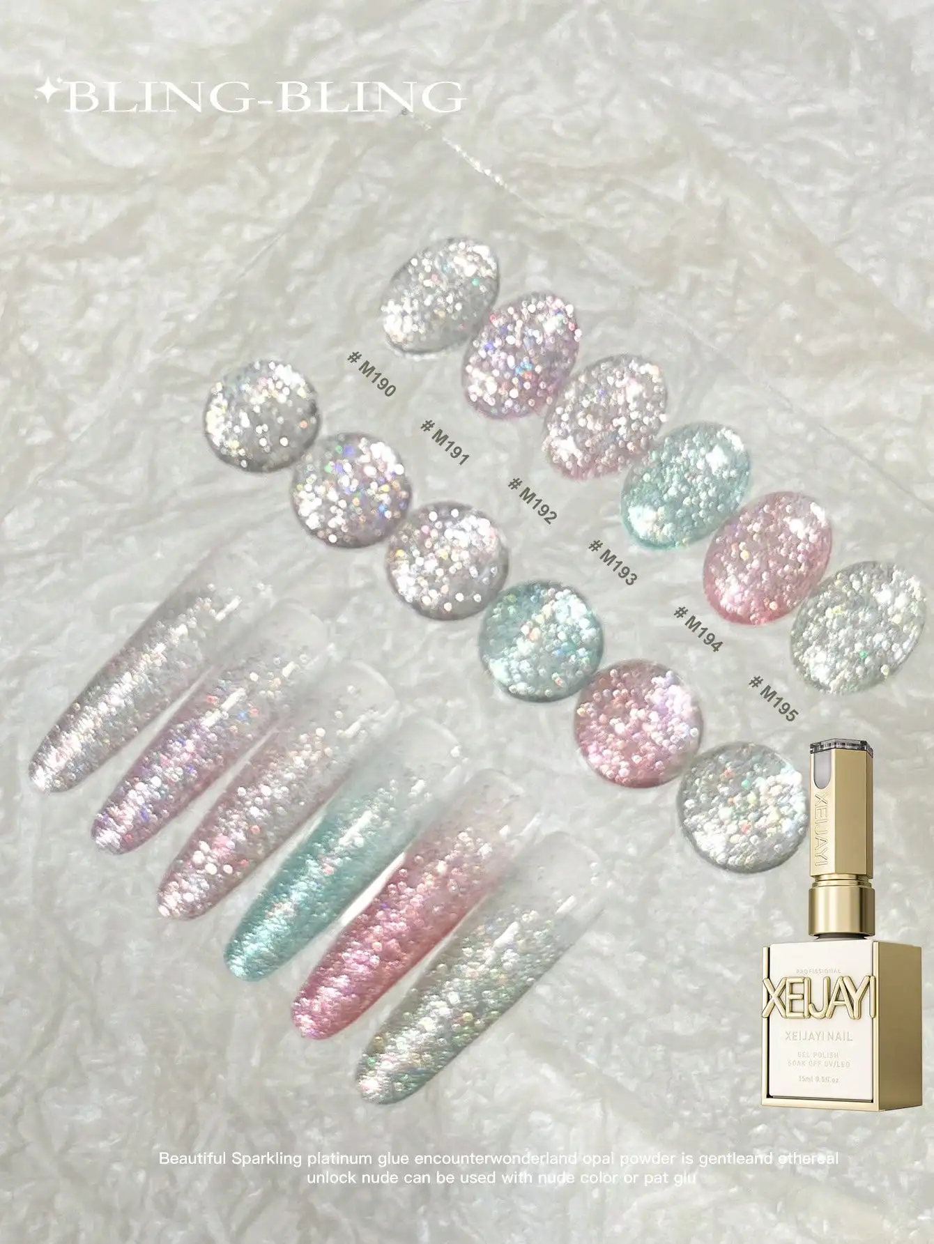 XEIJAYI 15mlジェルネイルポリッシュ、UV LEDソークオフジェル、セミパーマネント、DIYサロン品質ネイルアートジェル（女性用）